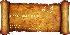 Abel Gyöngyi névjegykártya