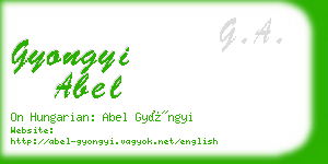 gyongyi abel business card